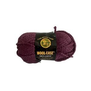 Lion Brand Wool-Ease Thick & Quick 146 Fig Acrylic Wool Yarn 1 Skein 6oz 106yds